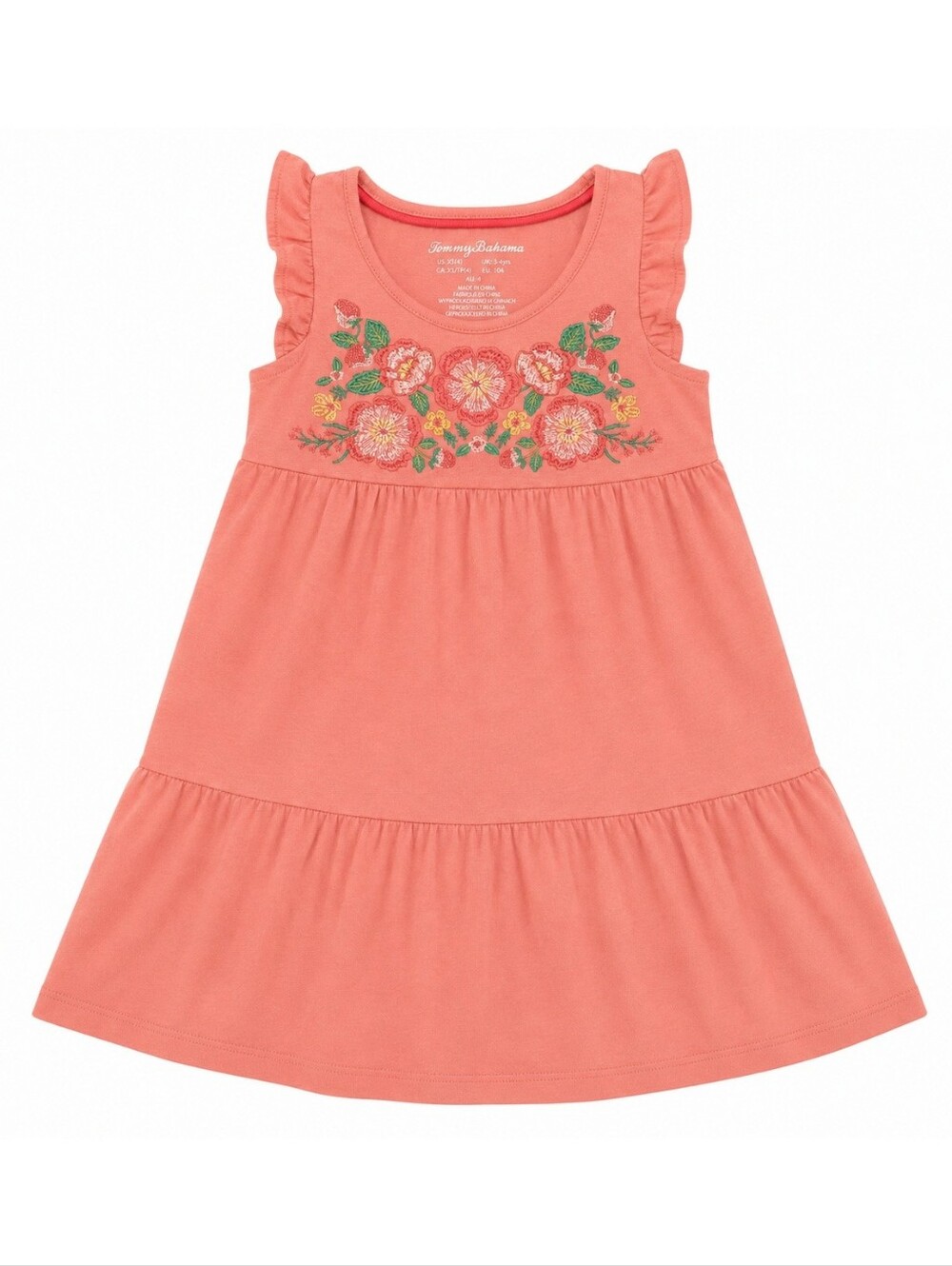 Tommy Bahama Girls Floral Embroidered Dress